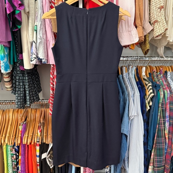 J. Crew Navy Sleeveless Sheath Dress 2 - Picture 8 of 8